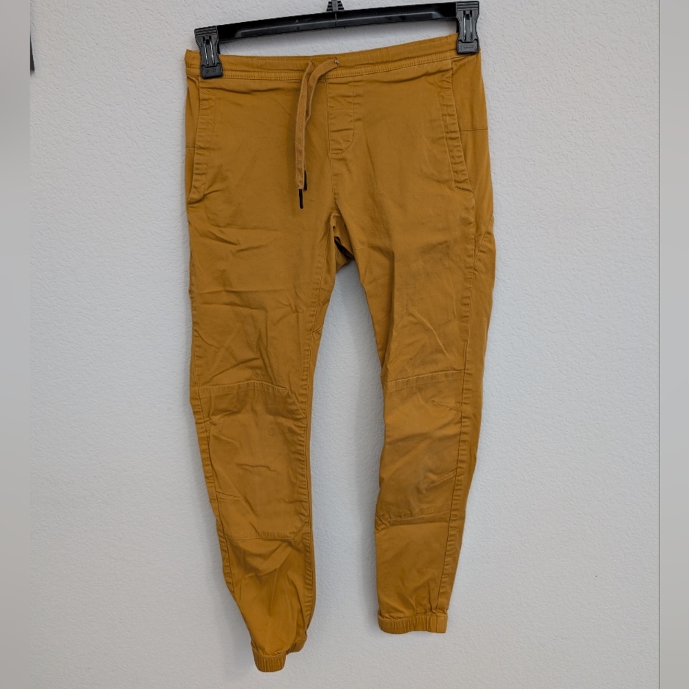 Woman's Black Diamond Mustard Jogger Pants
